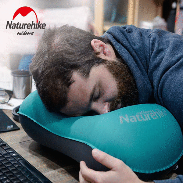 بالشت بادی نیچرهایک lightweight tpu aeros inflatable pillow with the nozzle
