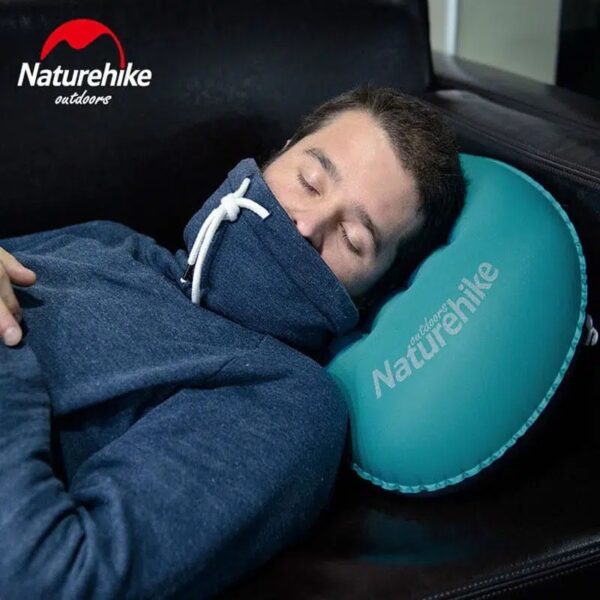 بالشت بادی نیچرهایک lightweight tpu aeros inflatable pillow with the nozzle