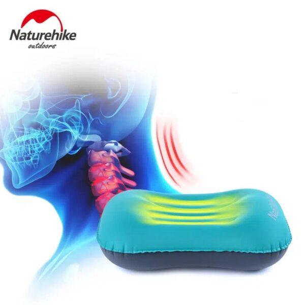 بالشت بادی نیچرهایک lightweight tpu aeros inflatable pillow with the nozzle