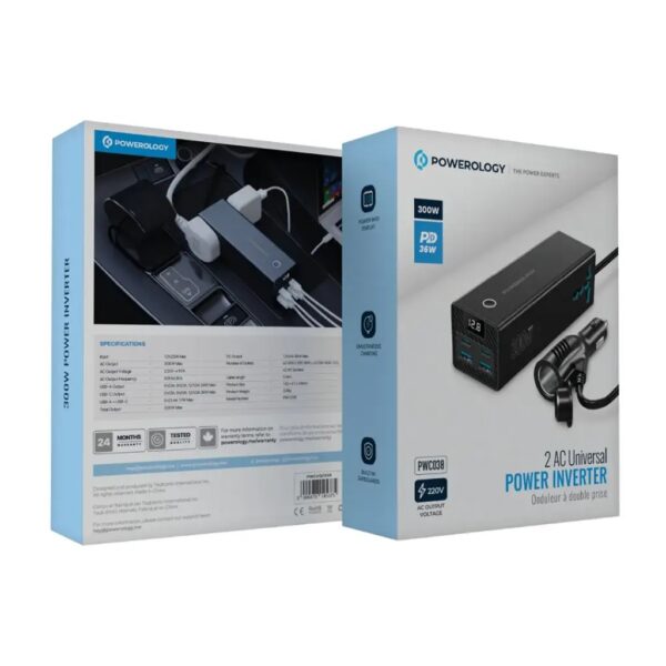 اینورتر پاورولوژی 2 ای سی 300 وات Powerology 2AC Universal 300W