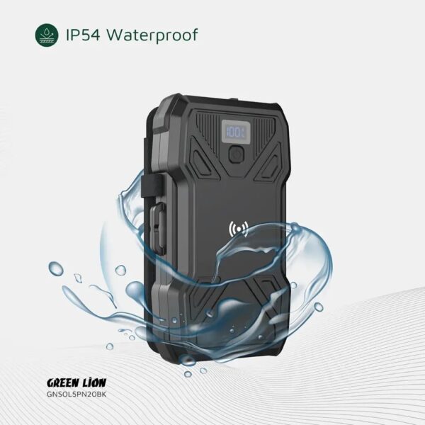پاور بانک 5 سولار 20000mAh گرین لاین Green Lion Solar 5-Panel 20000mAh Power Bank PD20W – Black