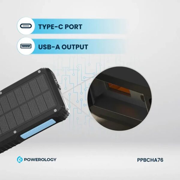 پاوربانک خورشیدی 20000 پاورولوژی Powerology 20000 Power Bank