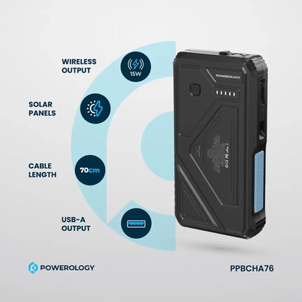 پاوربانک خورشیدی 20000 پاورولوژی Powerology 20000 Power Bank