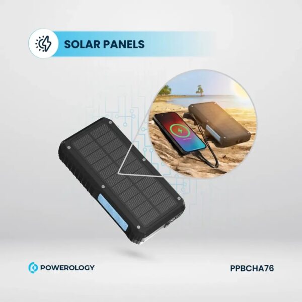 پاوربانک خورشیدی 20000 پاورولوژی Powerology 20000 Power Bank