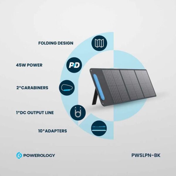 پنل خورشیدی۶۰ واتی پاورولوژی Powerology 60WSolar Panel