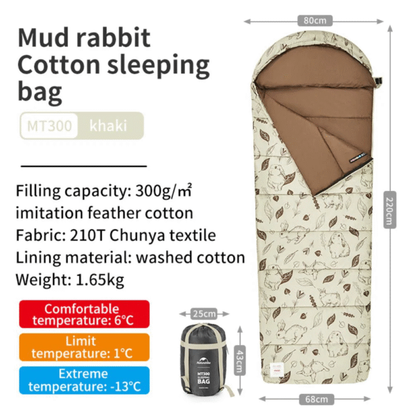 کیسه خواب نیچر هایک مدل cute mud rabbit cotton sleeping bag mt 300