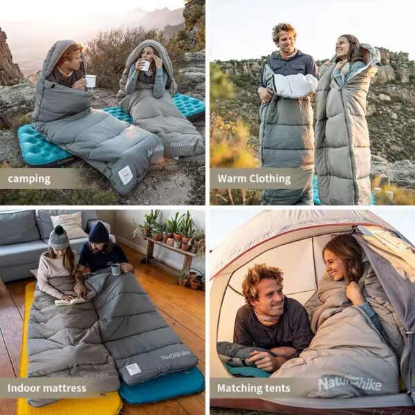 کیسه خواب نیچرهاک مدل Envelop washable cottonsleeping bag with hood m300