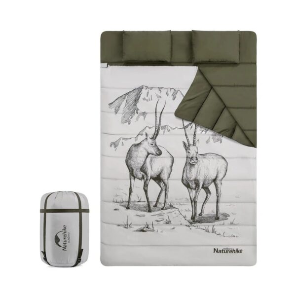 کیسه خواب دو نفره نیچرهایک طرح گوزن مدل Naturehike NH21MSD06
