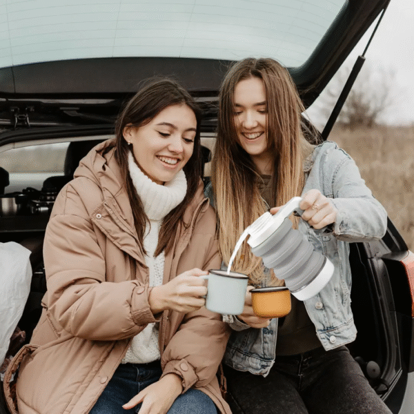 کتری برقی سیلیکونی گرین لاین مدل Green Lion Car Folding Electric Kettle