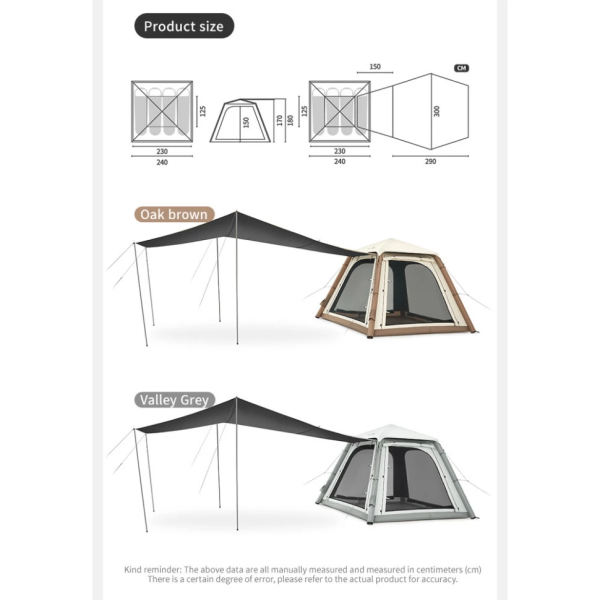 چادر چهار نفره با سایبان نیچرهایک مدل ‏Naturehike Ango CNK2550WS01