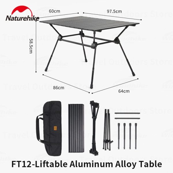 میز تاشو آلومینیومی کمپینگ نیچرهایک مدل Naturehike CNH22JU025