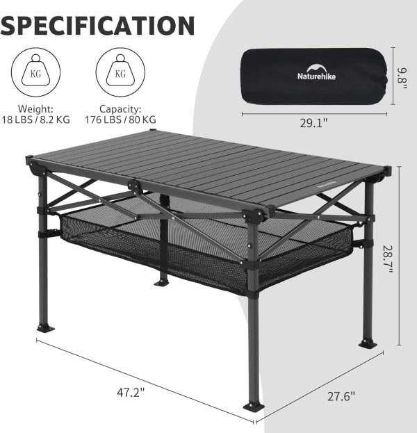 میز تاشو کمپینگ نیچرهایک مدل CNK2450JJ029