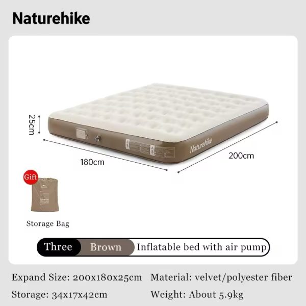 تشک بادی سه نفره نیچرهایک مدل ‏Naturehike CNK2550WS013