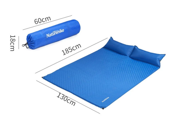 تشک بادی دو نفره به همراه بالش ۲۵ میلی متر نیچرهایک مدل Naturehike NH18Q010-D